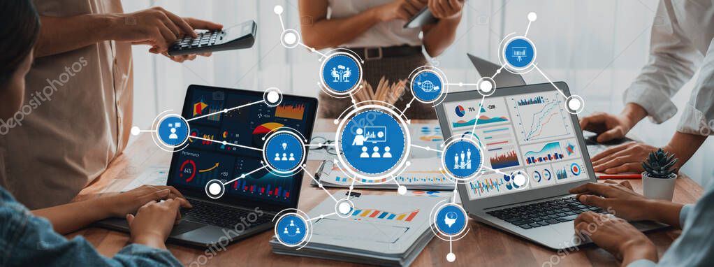 Data analysis charts representing workforce demand